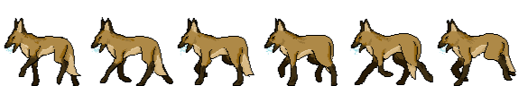 Maned Wolf Sprite sheet